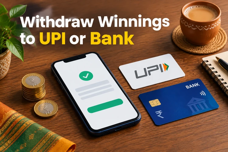 Withdraw Winnings to UPI or Bank
